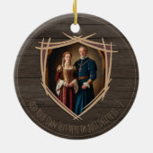 Ridder Wapen Middeleeuws Ouderwets Antiek Keramisch Ornament (Achterkant)