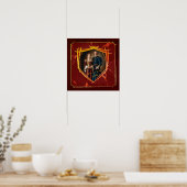 Ridder Wapen Middeleeuws Oudmodisch Cadeau Poster (Keuken)