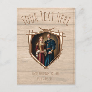 Ridder wapenschild Middeleeuwse ouderwetse Vintage Briefkaart