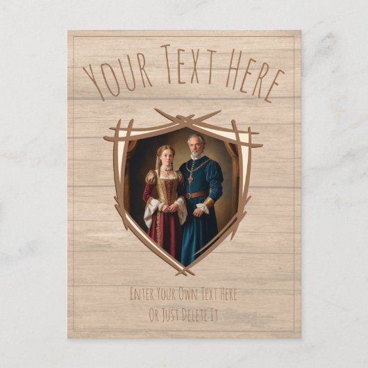 Ridder wapenschild Middeleeuwse ouderwetse Vintage Briefkaart (Voorkant)