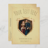 Ridder wapenschild Middeleeuwse ouderwetse Vintage Briefkaart (Voorkant / Achterkant)