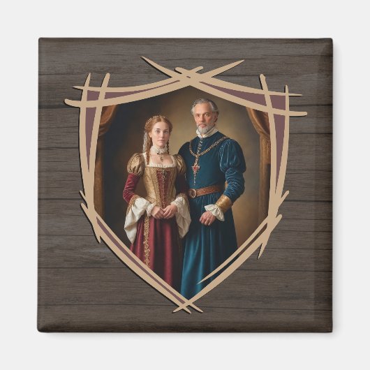 Ridder wapenschild Middeleeuwse ouderwetse Vintage Magneet (Voorkant)