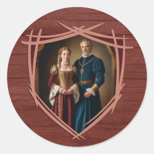 Ridder wapenschild Middeleeuwse ouderwetse Vintage Ronde Sticker