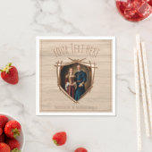 Ridder wapenschild Middeleeuwse ouderwetse Vintage Servet (Insitu)