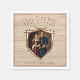 Ridder wapenschild Middeleeuwse ouderwetse Vintage Servet