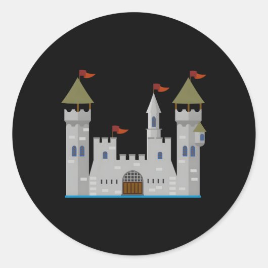 Ridderburcht Ronde Sticker (Voorkant)