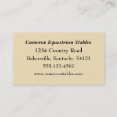 Ridderend Visitekaartje (Achterkant)