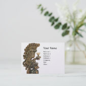 RIDDERHELM MET ADELAAR HERALDISCH MONOGRAM VISITEKAARTJE (Staand voorkant)