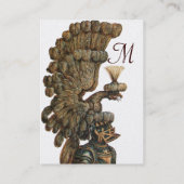 RIDDERHELM MET ADELAAR HERALDISCH MONOGRAM VISITEKAARTJE (Achterkant)