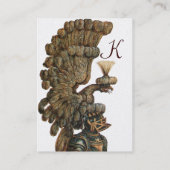 RIDDERHELM MET ADELAAR MONOGRAM Heraldisch Visitekaartje (Achterkant)