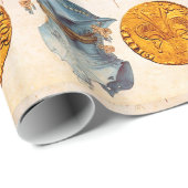 RIDDERHELM MET ANTIEK GOUDEN FLORENTIJNSE FORINT CADEAUPAPIER (Rol Hoek)