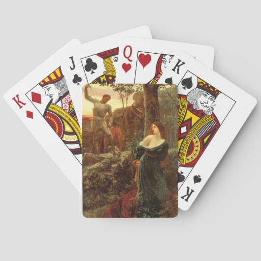 Ridderlijkheid (door Frank Dicksee) Pokerkaarten (Achterkant)