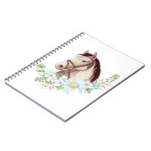 Ridderpaard voor Equestrian Gift Horseback Notitieboek (Linkerzijde)