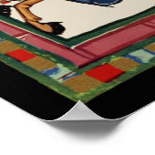 Ridders bestormen het kasteel, 14e eeuw poster (Hoek)