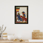 Ridders bestormen het kasteel, 14e eeuw poster (Keuken)
