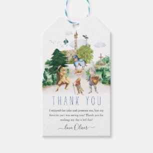 Ridders & Draken Koninklijke Middeleeuwse Verjaa Cadeaulabel