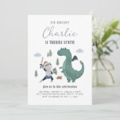 Ridders en Draken Koninklijke Middeleeuwse Verjaar Kaart (Staand voorkant)