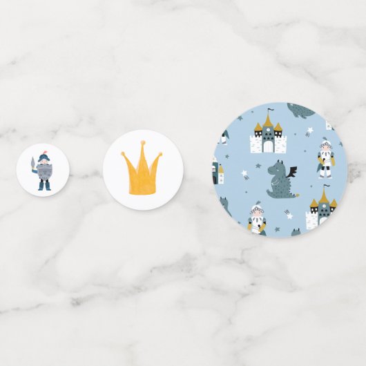 Ridders en draken | Verjaardag gepersonaliseerde t Confetti (Achterkanten)