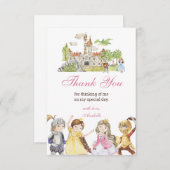 Ridders en Prinsessen Verjaardag Bedankkaart (Voorkant / Achterkant)