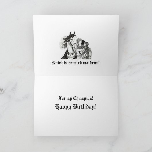 "Ridders hofierden jonkvrouwen" kaart (Binnen)