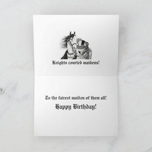 "Ridders hofierden jonkvrouwen" Kaart (Binnen)