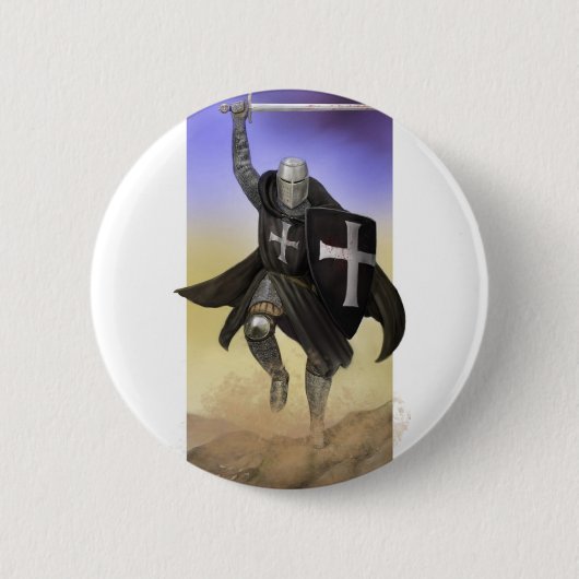 Ridders Hospitaller Ronde Button 5,7 Cm (Voorkant)