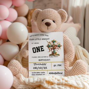 Ridders in pantserfeest Eerste Verjaardag Kaart