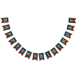 Ridders middeleeuws Gelukkige Verjaardag 10e bunti Vlaggetjes