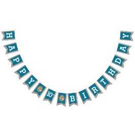 Ridders middeleeuws Gelukkige Verjaardag 10e grijz Vlaggetjes