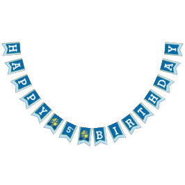 Ridders middeleeuws Gelukkige Verjaardag 5e buntin Vlaggetjes