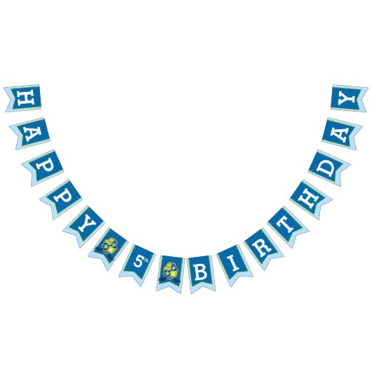 Ridders middeleeuws Gelukkige Verjaardag 5e buntin Vlaggetjes (Alle)