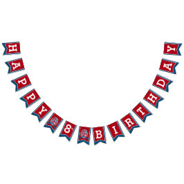 Ridders middeleeuws Gelukkige Verjaardag 8e rode b Vlaggetjes