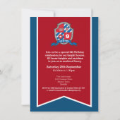 Ridders middeleeuwse kinderen verjaardagsfeestje r kaart (Achterkant)