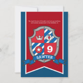 Ridders middeleeuwse kinderen verjaardagsfeestje r kaart (Voorkant)