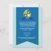 Ridders middeleeuwse schild kinder 4e verjaardag u kaart (Achterkant)