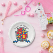 Ridders schild 6e verjaardagsfeestje aangepaste bo papieren bordje (Feest)