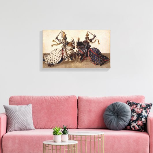 Ridders steekspel canvas afdruk (Insitu (Woonkamer))