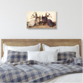 Ridders steekspel canvas afdruk (Insitu (Slaapkamer))