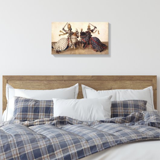 Ridders steekspel canvas afdruk (Insitu (Slaapkamer))