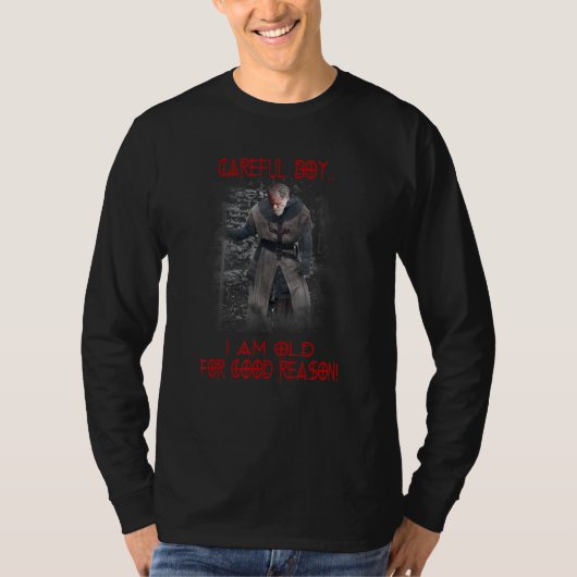 Ridders Tempelier Ring Voorzichtig Jongen Ik ben O T-shirt (Voorkant)