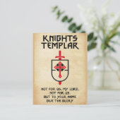 Ridders Tempeliers Kruis Middeleeuwen Kunst Briefkaart (Staand voorkant)