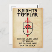 Ridders Tempeliers Kruis Middeleeuwen Kunst Briefkaart (Voorkant / Achterkant)