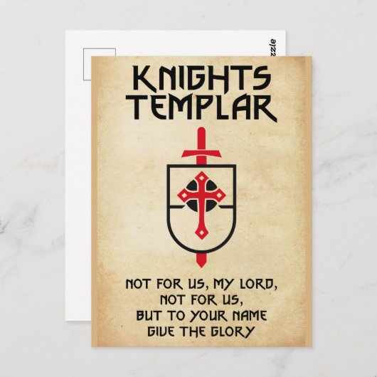 Ridders Tempeliers Kruis Middeleeuwen Kunst Briefkaart (Voorkant / Achterkant)