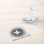 Ridders Tempeliers Middeleeuwse Kruiszegel Aangepa Kartonnen Onderzetters (Insitu)