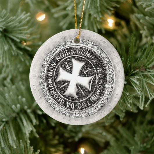 Ridders Tempeliers Middeleeuwse Kruiszegel Aangepa Keramisch Ornament (Boom)