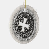 Ridders Tempeliers Middeleeuwse Kruiszegel Aangepa Keramisch Ornament (Rechts)