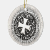 Ridders Tempeliers Middeleeuwse Kruiszegel Aangepa Keramisch Ornament (Links)