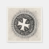 Ridders Tempeliers Middeleeuwse Kruiszegel Aangepa Servet (Voorkant)