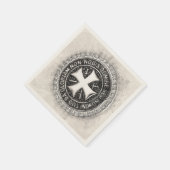 Ridders Tempeliers Middeleeuwse Kruiszegel Aangepa Servet (Hoek)