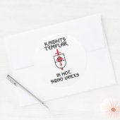 Ridders Tempeliers MOTTO Middeleeuwse geschiedenis Ronde Sticker (Envelop)